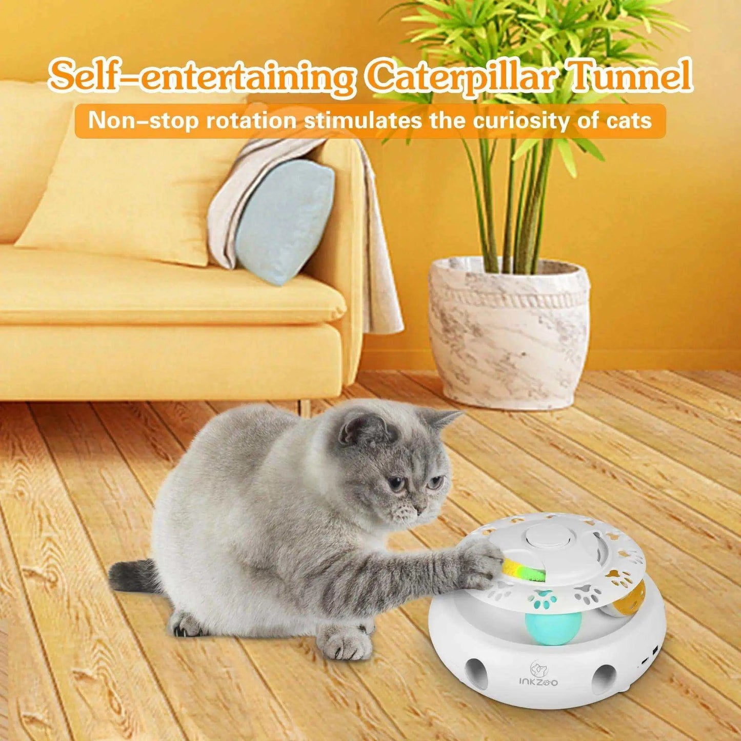 INKZOO 4-in-1 Interactive Cat Toy - Alexa Pet Shop