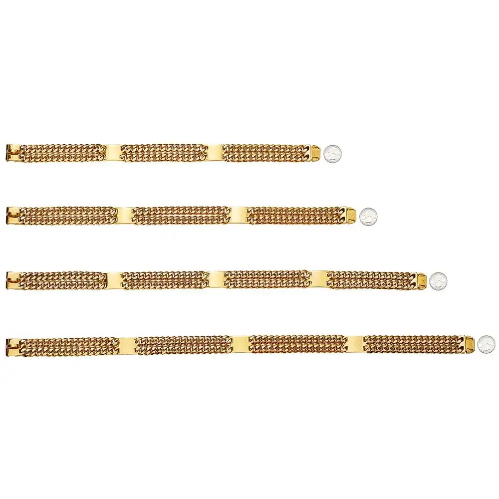 Golden Guardian gold dog chain collar for training, stylish and durable stainless steel design for large dogs.