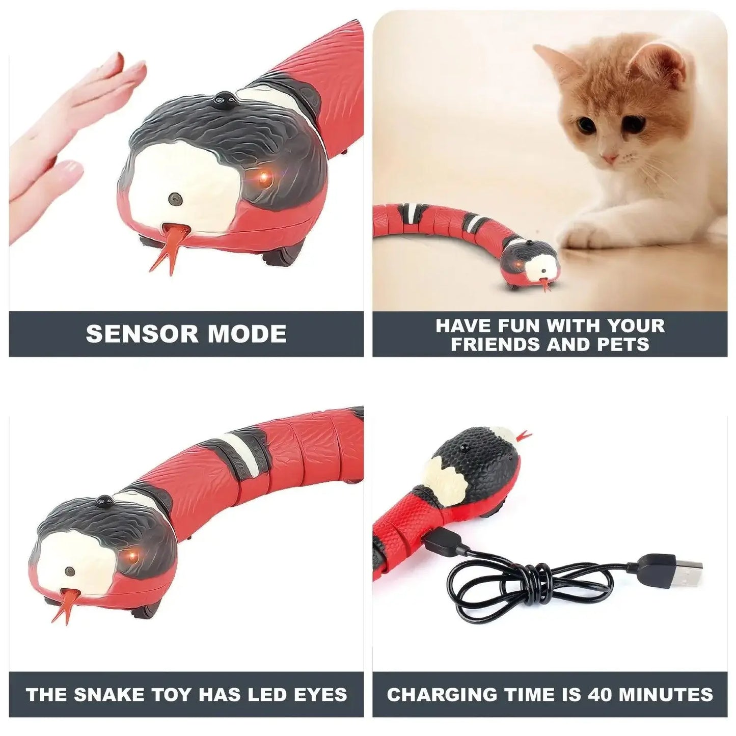 Smart Sensing Snake Toy for Pets - Alexa Pet Shop