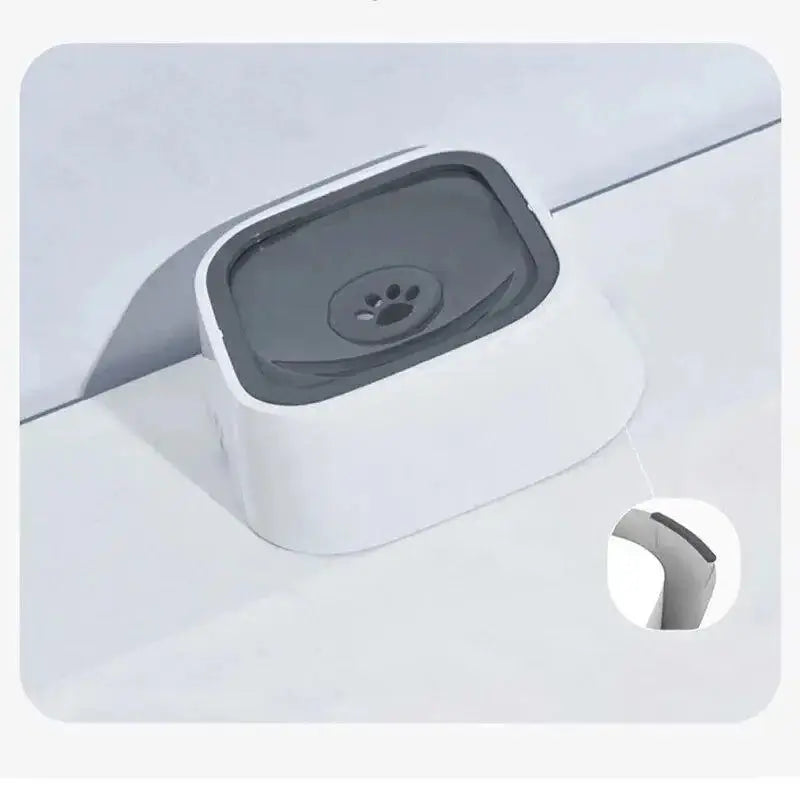 EasySip water bowl showcasing the anti-spill design with a paw print in the basin, ideal for pets.