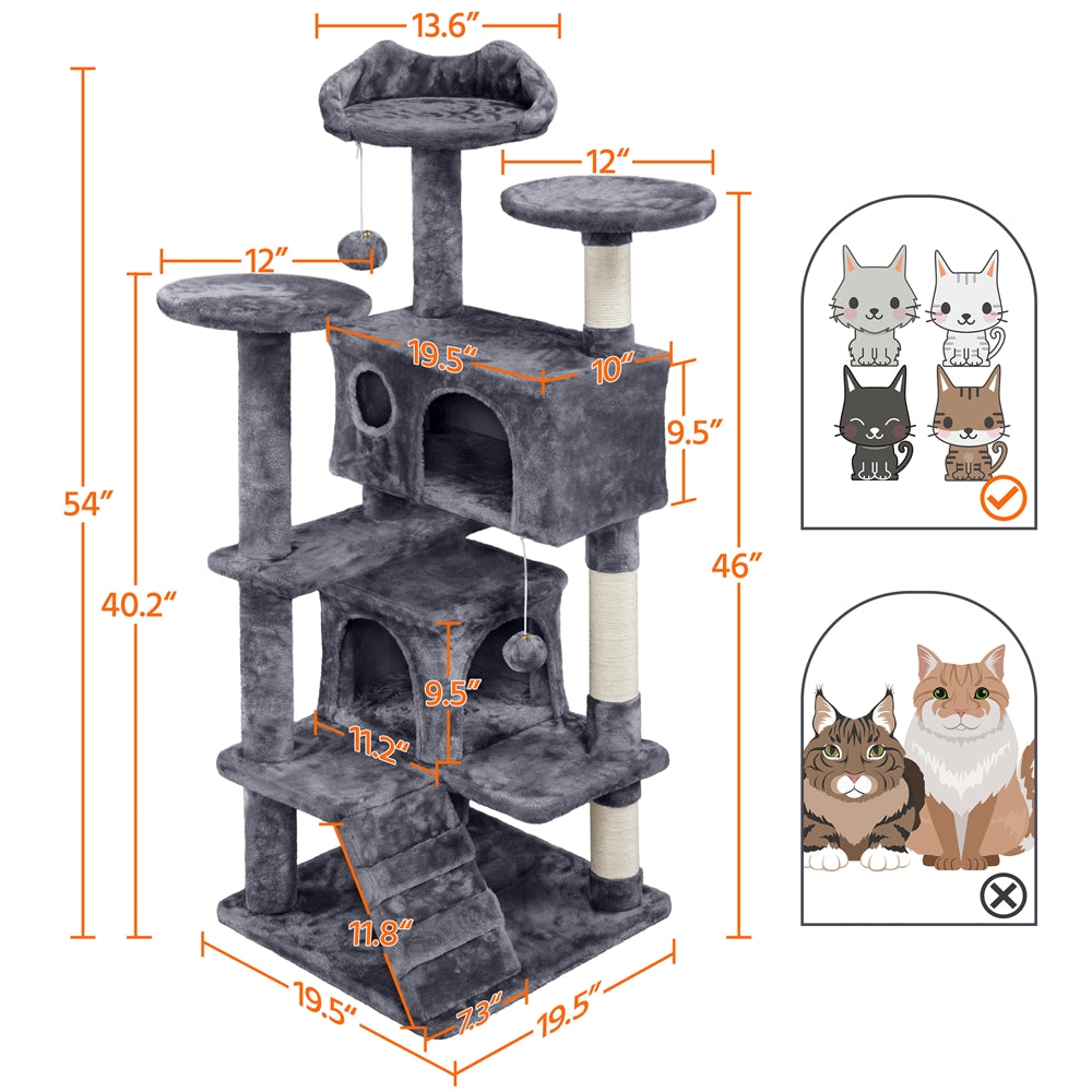 Cat Tower-CCat Tree 54in - Alexa Pet Shop