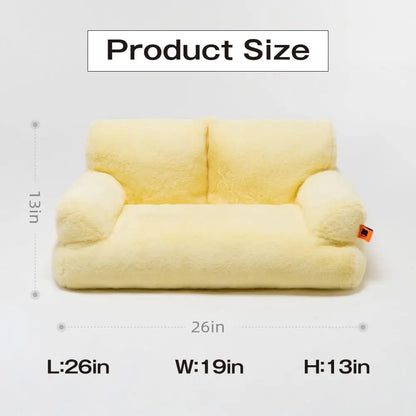 Cozy Pet Sofa - Fluffy Resting Bed