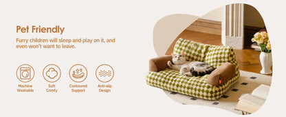 Cozy Pet Sofa - Fluffy Resting Bed