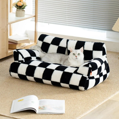 Cozy Pet Sofa - Fluffy Resting Bed