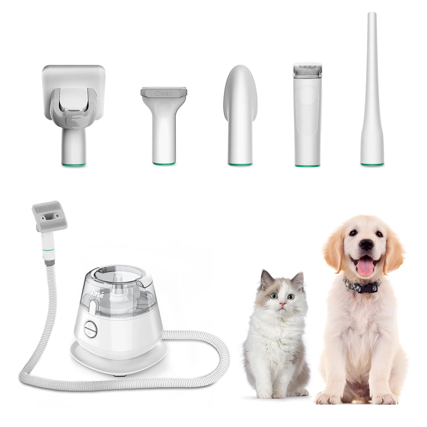 INSE P20 Pet Grooming Kit & Vacuum Suction