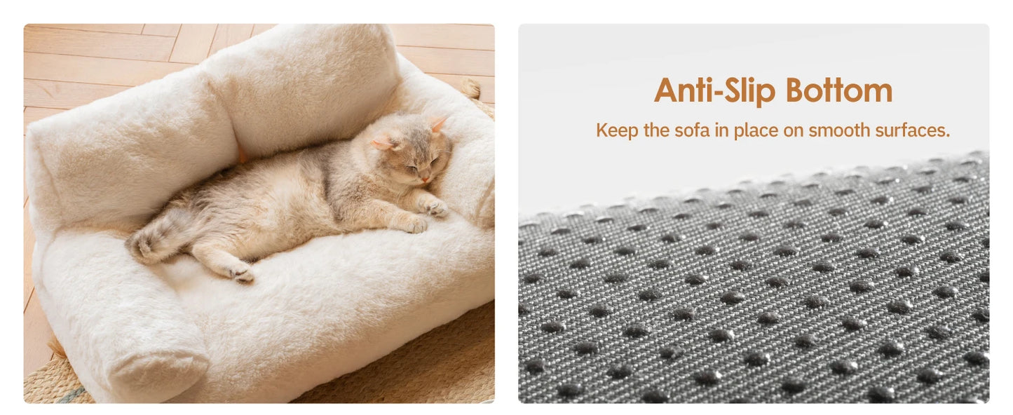 Cozy Pet Sofa - Fluffy Resting Bed