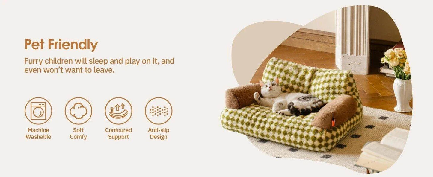 Cozy Pet Sofa - Fluffy Resting Bed - Alexa Pet Shop