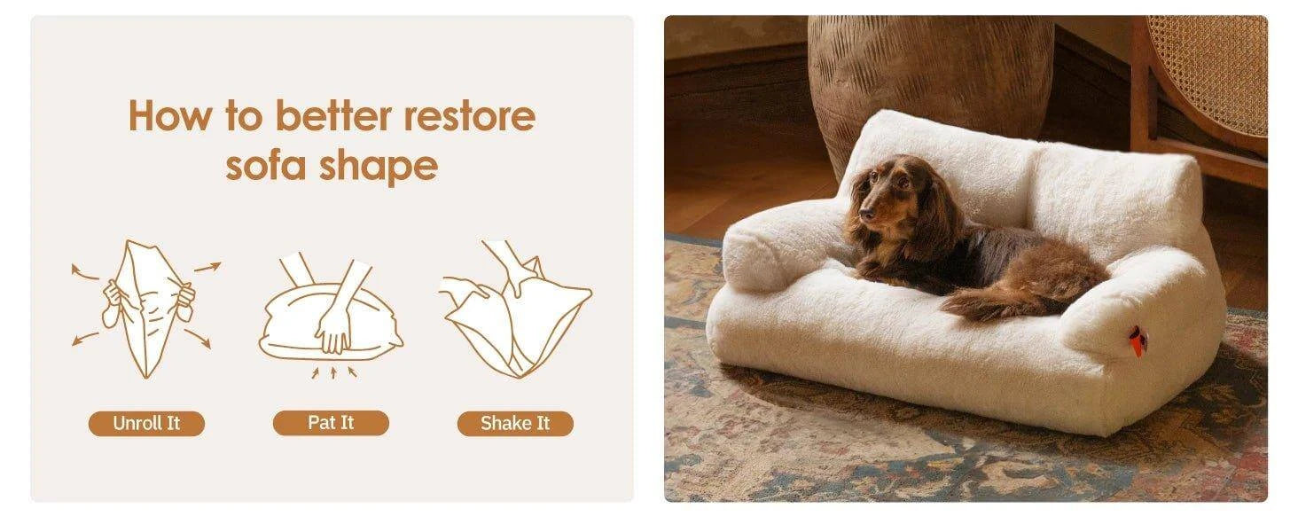 Cozy Pet Sofa - Fluffy Resting Bed - Alexa Pet Shop