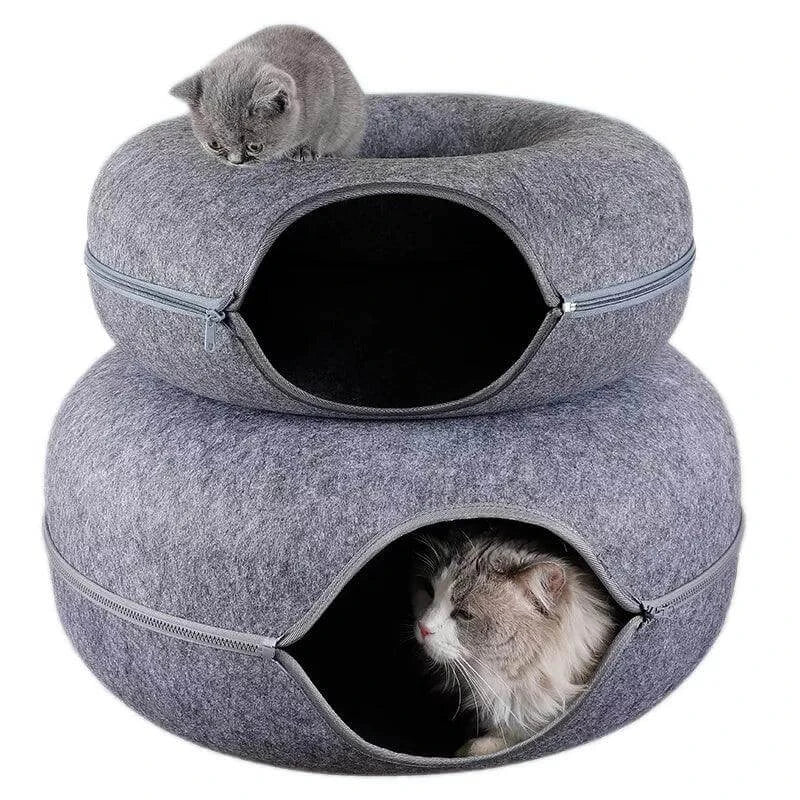 Versatile Donut Cat Bed Tunnel Toy Alexa Pet Shop