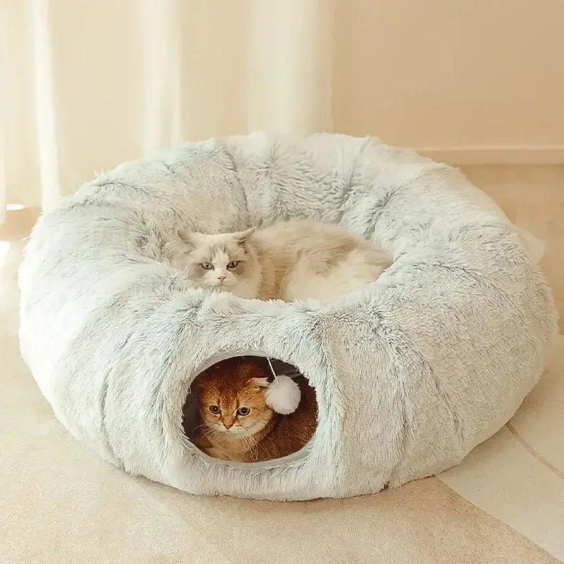 Fluff 'n' Tunnel Cat Bed - Alexa Pet Shop