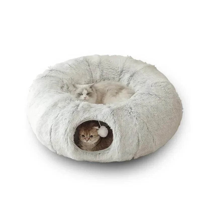 Fluff 'n' Tunnel Cat Bed - Alexa Pet Shop