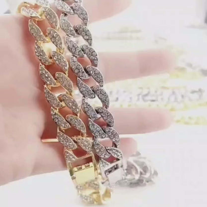 Diamond Dog Collar for All Breeds - Golden Sparkle